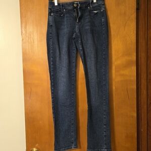 J Jill Slim Boyfriend Jeans Straight Leg Dark Wash Size 2